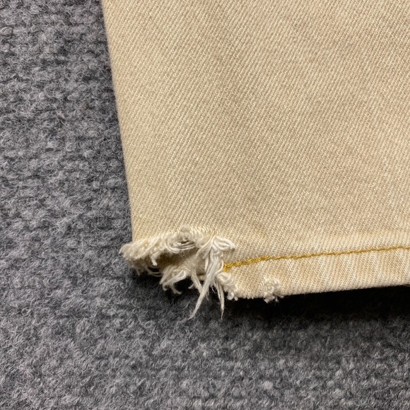 Levis 501 Jeans Men 30x28 Beige Straight Classic Button Light Wash - Picture 6 of 13